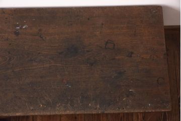 アンティーク家具　大正昭和初期　古い木の質感が味わい深い文机(座机、ローテーブル)(R-039090)