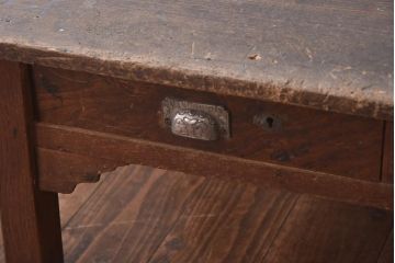 アンティーク家具　大正昭和初期　古い木の質感が味わい深い文机(座机、ローテーブル)(R-039090)