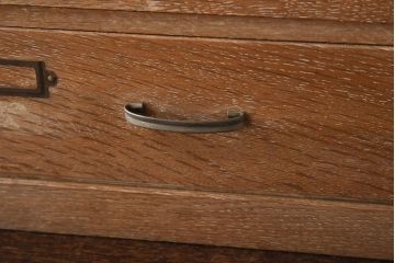 アンティーク家具　昭和中期　柔らかな木の風合いが魅力のネームプレート付き小引き出し(卓上収納、小物収納)(R-039092)