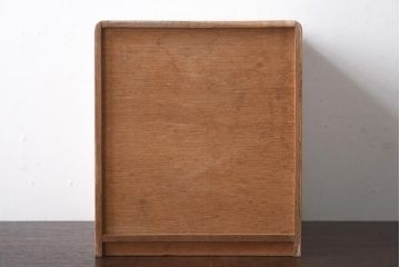 アンティーク家具　昭和中期　柔らかな木の風合いが魅力のネームプレート付き小引き出し(卓上収納、小物収納)(R-039092)