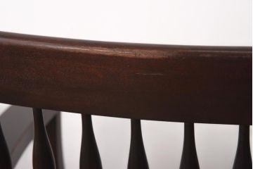 中古　松本民芸家具　SP型ラッシアームチェア　ラッシ座面が目を引くチェア(ラッシチェア、椅子)(R-039093)