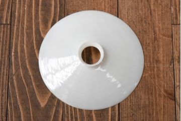 アンティーク照明　戦前　ノスタルジックな雰囲気の平笠シェード(吊り下げ照明、天井照明、ペンダントライト)(R-039094)