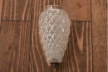 アンティーク照明　アメリカ製　ダイヤのエンボス模様がおしゃれなハンギングランプ(ペンダントライト、天井照明)(R-039099)