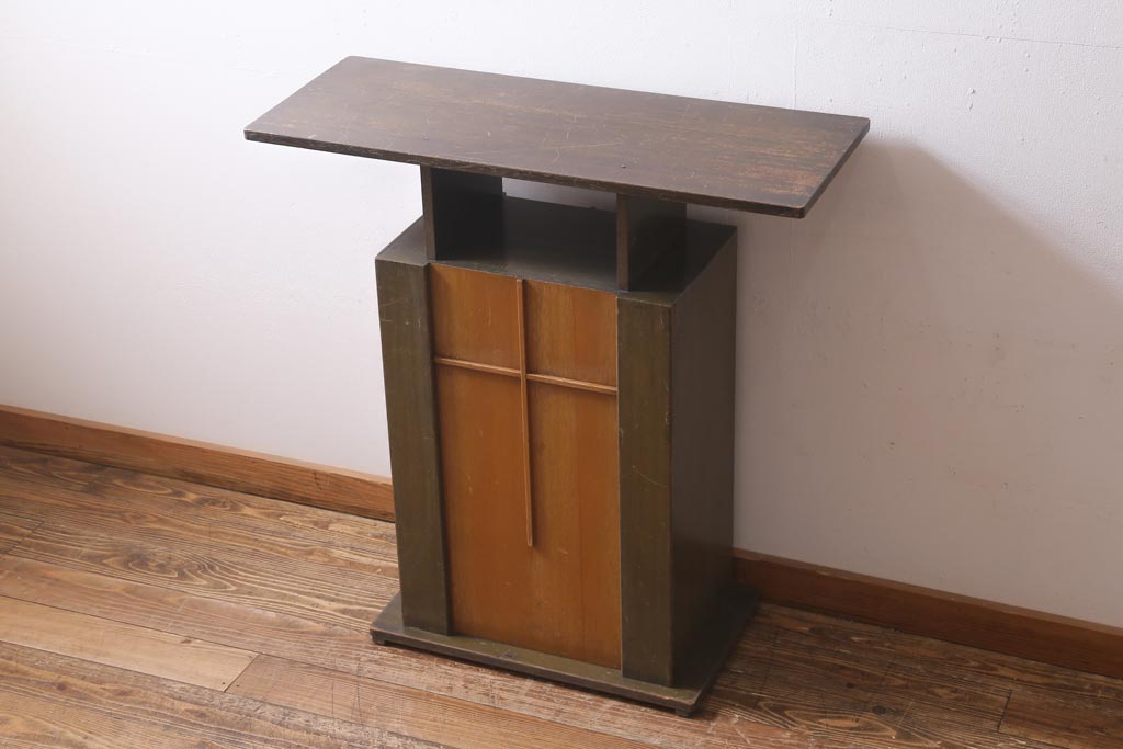 アンティーク　レア!　クラシカルなムードが漂う教卓(聖書台)(R-039102)