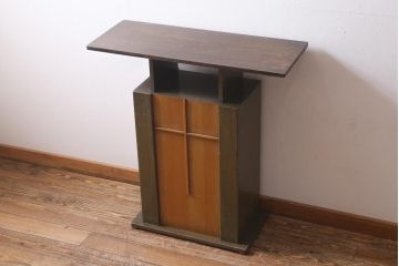 アンティーク　レア!　クラシカルなムードが漂う教卓(聖書台)(R-039102)