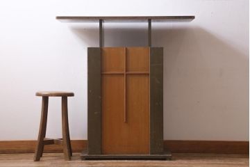 アンティーク　レア!　クラシカルなムードが漂う教卓(聖書台)(R-039102)