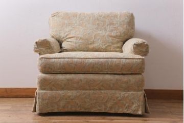 中古　アメリカ製　センチュリー社(CENTURY)　1人掛けソファ(1Pソファ、一人掛け)(定価約60万円)(R-039103)