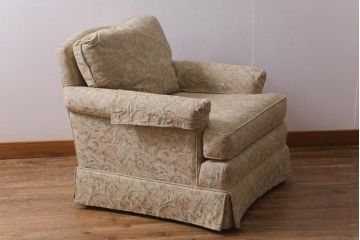 中古　アメリカ製　センチュリー社(CENTURY)　1人掛けソファ(1Pソファ、一人掛け)(定価約60万円)(R-039103)