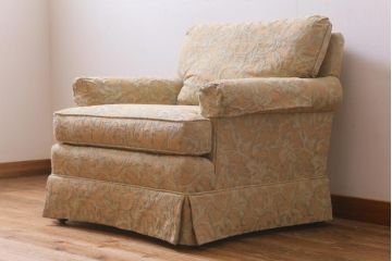 中古　アメリカ製　センチュリー社(CENTURY)　1人掛けソファ(1Pソファ、一人掛け)(定価約60万円)(R-039103)