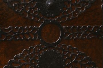 ビンテージ家具　工芸品　総欅材・玉杢　中桐材　半櫃(ハンガイ)　倹飩蓋　激レア!手打ち金具が目を惹く重ね船箪笥(衣装箪笥、引き出し、チェスト、桐箪笥、桐たんす)(製作費当時約300万円、桐箪笥、桐たんす)(R-039104)