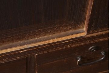 アンティーク家具　昭和レトロ　桐材　懐かしさ漂うシンプルな作りの重ねタンス(衣装箪笥、戸棚、引き出し、桐箪笥、桐たんす)(R-039105)