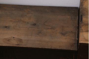 アンティーク家具　昭和レトロ　桐材　懐かしさ漂うシンプルな作りの重ねタンス(衣装箪笥、戸棚、引き出し、桐箪笥、桐たんす)(R-039105)