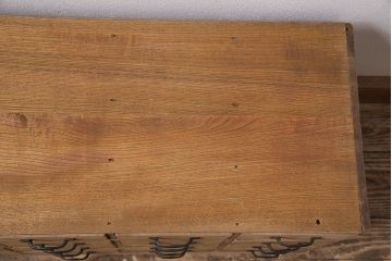 アンティーク家具　昭和初期　ストリップド(剥離)　栓材・ブナ材　引き出し16杯　小物の整理に活躍するレトロな小引き出し(引き出し、チェスト)(R-039107)