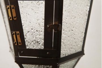 ビンテージ照明　和製ビンテージ　昭和中期　ダイヤガラスがレトロな雰囲気のスタンド照明(スタンドライト、フロアスタンド)(R-039112)