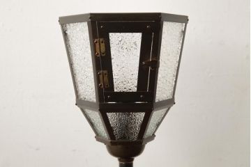 ビンテージ照明　和製ビンテージ　昭和中期　ダイヤガラスがレトロな雰囲気のスタンド照明(スタンドライト、フロアスタンド)(R-039112)