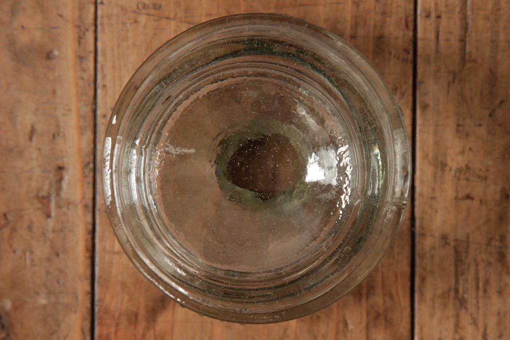 アンティーク雑貨　レトロ雑貨　5分芯　アルミシェードのオイルランプ(吊り下げランプ)(R-039116)