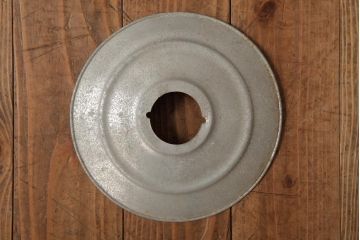 アンティーク雑貨　レトロ雑貨　5分芯　アルミシェードのオイルランプ(吊り下げランプ)(R-039116)