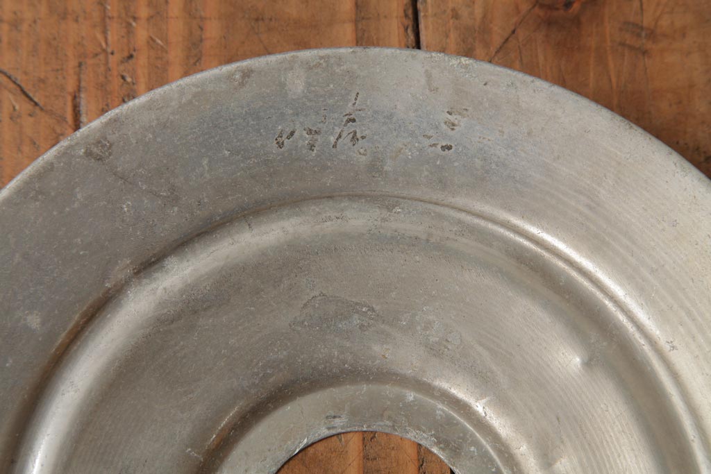 アンティーク雑貨　レトロ雑貨　5分芯　アルミシェードのオイルランプ(吊り下げランプ)(R-039116)