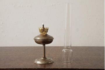 アンティーク雑貨　和製アンティーク　昭和初期　ひとつで2通りの使い方が楽しめる2WAYオイルランプ(灯油ランプ、卓上ランプ、壁付けランプ)(R-039118)