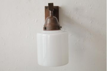 アンティーク照明　和製アンティーク　銅製　鳥の透かし彫りが可愛らしい壁掛け照明(シェード、ウォールライト、ブラケットライト)(R-039121)