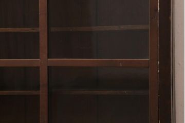 アンティーク家具　大正昭和初期　古い木の風合いがレトロな雰囲気あふれる収納棚(戸棚、サイドボード、キャビネット、棚)(R-039123)