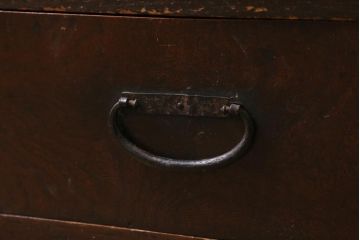 アンティーク家具　大正昭和初期　古い木の風合いがレトロな雰囲気あふれる収納棚(戸棚、サイドボード、キャビネット、棚)(R-039123)