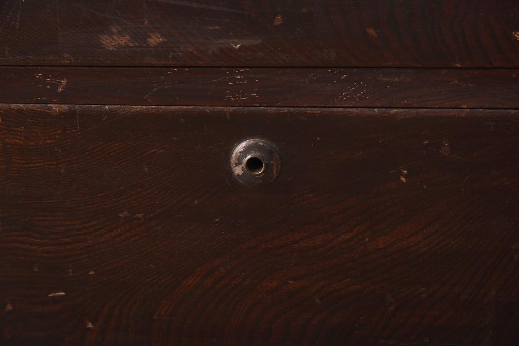 アンティーク家具　古民具　明治大正期　木瓜型引き手　使い込まれた質感が格好いい和箪笥(時代箪笥、チェスト、引き出し、衣装箪笥、ローボード)(R-039124)