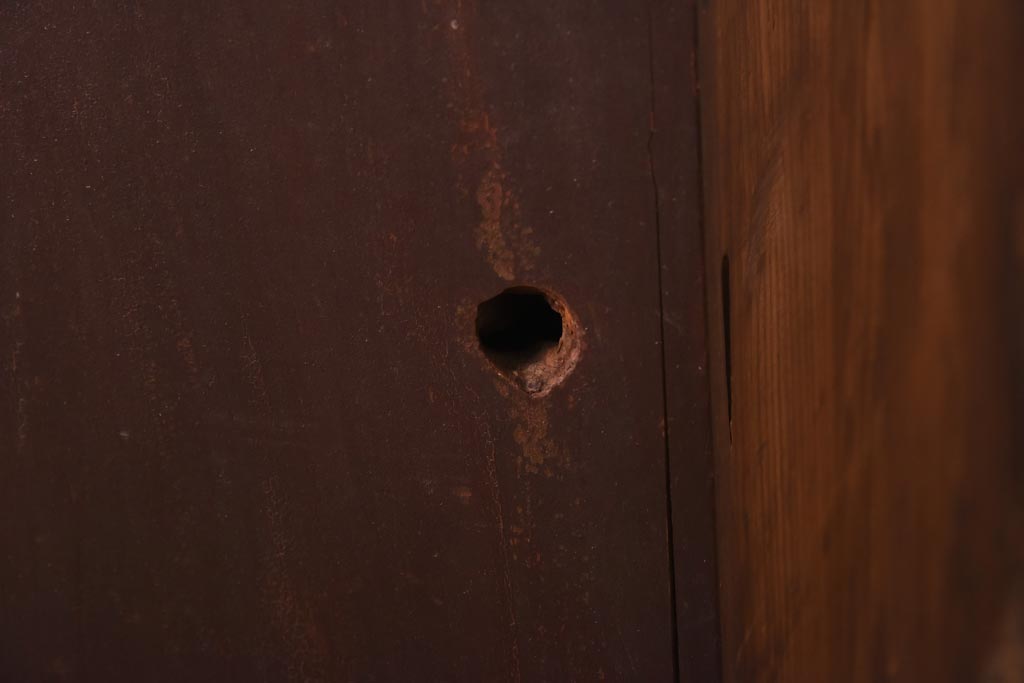 アンティーク家具　古民具　明治大正期　木瓜型引き手　使い込まれた質感が格好いい和箪笥(時代箪笥、チェスト、引き出し、衣装箪笥、ローボード)(R-039124)