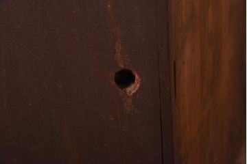 アンティーク家具　古民具　明治大正期　木瓜型引き手　使い込まれた質感が格好いい和箪笥(時代箪笥、チェスト、引き出し、衣装箪笥、ローボード)(R-039124)