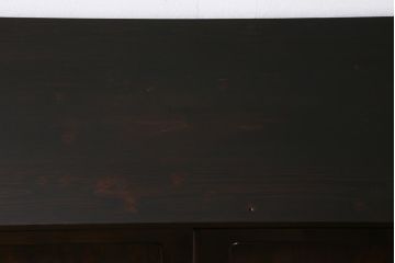 アンティーク家具　昭和初期　リメイク品　前面縞黒檀　上品かつシックな雰囲気を醸し出すサイドボード(収納棚、キャビネット、テレビ台)(R-039126)