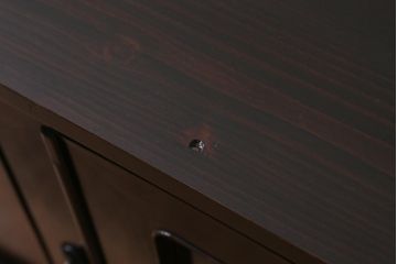 アンティーク家具　昭和初期　リメイク品　前面縞黒檀　上品かつシックな雰囲気を醸し出すサイドボード(収納棚、キャビネット、テレビ台)(R-039126)