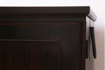 アンティーク家具　昭和初期　リメイク品　前面縞黒檀　上品かつシックな雰囲気を醸し出すサイドボード(収納棚、キャビネット、テレビ台)(R-039126)