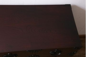 中古　伝統工芸　岩谷堂箪笥　桜木家具店製　上品かつ重厚な雰囲気が格式ただようチェスト(衣装箪笥、整理箪笥、引き出し)(R-039127)
