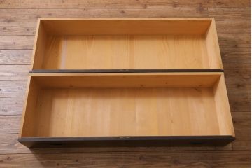 アンティーク家具　昭和初期　縞黒檀　洗練された佇まいが魅力のローチェスト(引き出し、衣装箪笥、ローボード)(R-039132)