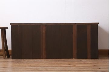 アンティーク家具　昭和初期　縞黒檀　洗練された佇まいが魅力のローチェスト(引き出し、衣装箪笥、ローボード)(R-039132)