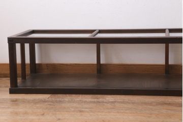 アンティーク家具　大正昭和初期　格子戸が目を惹くレトロな卓上ガラスケース(ショーケース、陳列棚)(R-039133)