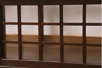 アンティーク家具　大正昭和初期　格子戸が目を惹くレトロな卓上ガラスケース(ショーケース、陳列棚)(R-039133)