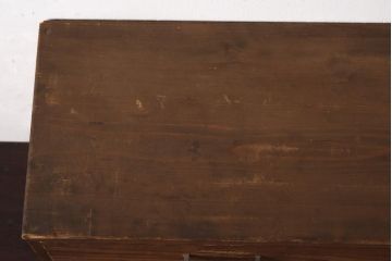 アンティーク家具　昭和初期　杉材　素朴な佇まいが魅力の薄型タイプの小引き出し(卓上収納、小物収納)(R-039136)