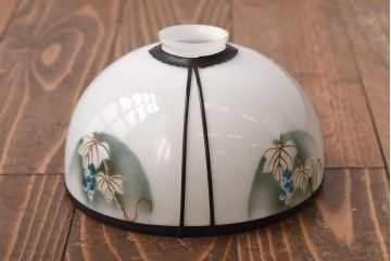 アンティーク照明　蔦の図が可愛らしいセル巻ペンダントライト(天井照明、電笠、吊り下げ照明)(R-039164)