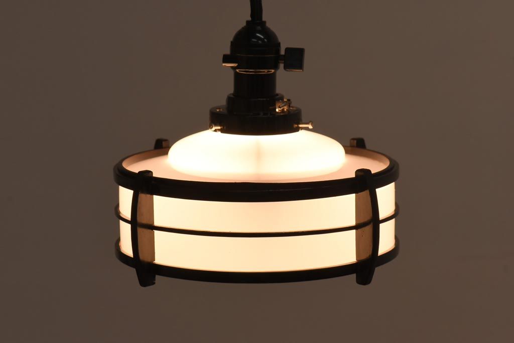 レトロ照明　和の雰囲気と懐かしさ漂うペンダントライト(天井照明、電笠、吊り下げ照明)(R-039166)