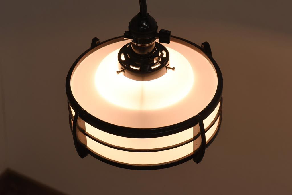 レトロ照明　和の雰囲気と懐かしさ漂うペンダントライト(天井照明、電笠、吊り下げ照明)(R-039166)