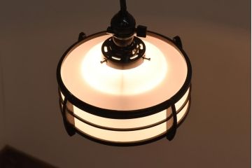 レトロ照明　和の雰囲気と懐かしさ漂うペンダントライト(天井照明、電笠、吊り下げ照明)(R-039166)
