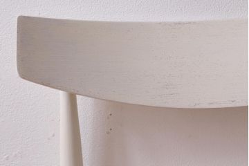 ヴィンテージ家具　G-PLAN(ジープラン)　Danishシリーズ　Larsen(ラーセン)　チーク材　可愛らしい雰囲気のペイントがお洒落なダイニングチェア(椅子、ビンテージ)(R-039189)
