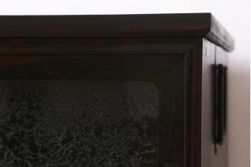 アンティーク家具　黒檀　リメイク　上品な和の雰囲気漂う脚付きローボード(テレビボード、収納棚、リビングボード)(R-039193)