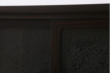 アンティーク家具　黒檀　リメイク　上品な和の雰囲気漂う脚付きローボード(テレビボード、収納棚、リビングボード)(R-039193)