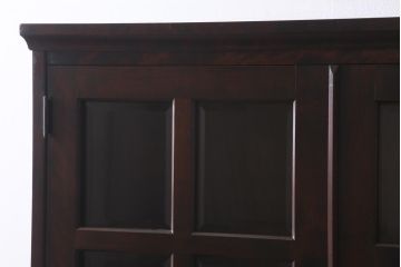 中古　北海道民芸家具　#115　落ち着いた色味のブックケース(本箱、収納棚、戸棚)(R-039194)