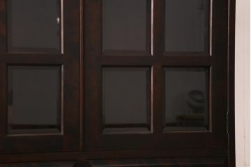 中古　北海道民芸家具　#115　落ち着いた色味のブックケース(本箱、収納棚、戸棚)(R-039194)