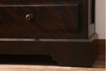 中古　北海道民芸家具　#115　落ち着いた色味のブックケース(本箱、収納棚、戸棚)(R-039194)