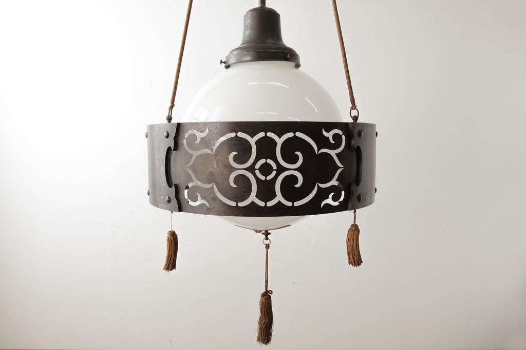 アールデコ　アンティーク　ペンダントライト アールデコ ステンドグラスペンダントランプ｜アンティーク家具・照明