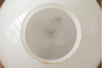 アンティーク照明　激レア!　アールデコ調の装飾が魅力的な球体ガラスのペンダントライト(天井照明、吊り下げ照明)(R-039195)